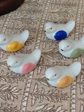 Five Vintage Bird Chopstick Rests